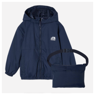 Jungen Outdoor-Jacke mit Aufbewahrungstasche - nachtblau